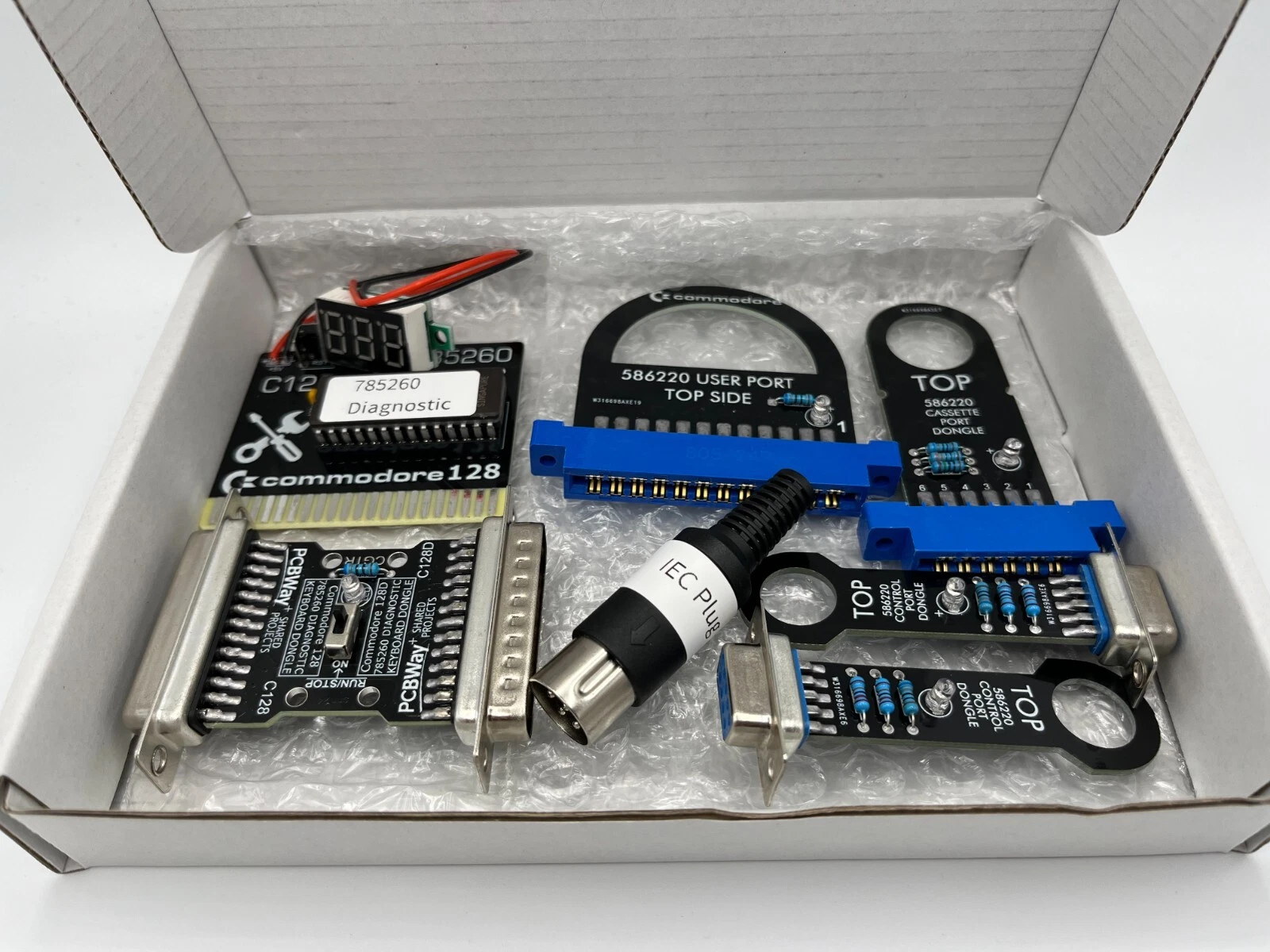 Commodore 128 Diagnostic Cartridge & Test Harness Set